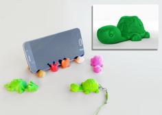 Tortoise Keychain / Smartphone Stand 3D Printer Model