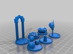 Figure Bases – Set 7 (25mm – 35mm Miniatures) 3D Printer Model