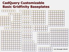 Basic Gridfinity Baseplates (CadQuery Customizable) 3D Printer Model