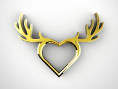 Deer Heart Necklace 3D Printer Model