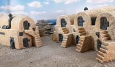 Desert Scifi Village 3D Printer Model