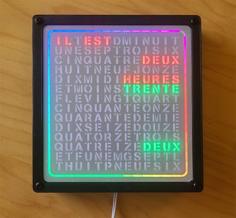 Word Clock (French) 3D Printer Model