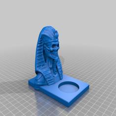 Undead Pharaoh Tealight Candle Holder 3D Printer Model