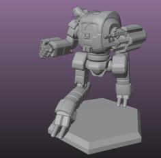 Silver Fox Battlemech 3D Printer Model