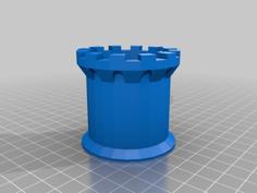 Round Castle Style Dice Cup 3D Printer Model