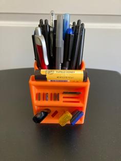 Pen Holder W/ USB, SD, And Micro SD Storage 3D Printer Model