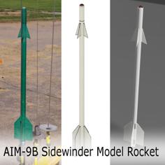 AIM-9B Sidewinder Model Rocket For 24mm (Estes D Engines) 3D Printer Model