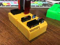 SD BattBlox (SD, MicroSD And Thumbdrive Memory Storage) 3D Printer Model