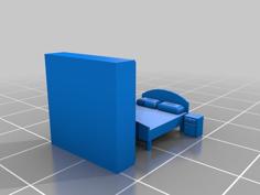 Dioramas Elements (Bedrooms Furnitures) 3D Printer Model