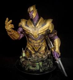 WICKED MARVEL THANOS BUST: TESTED AND READY FOR 3D PRINTING 3D Printer Model