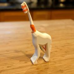 Giraffe Toothbrush Stand 3D Printer Model