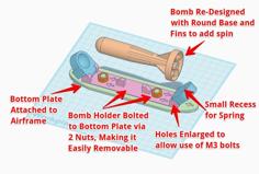 Remixed RC Plane Bomb Drop 3D Printer Model