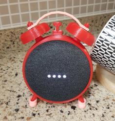 Alarm Clock Stand For Google Home Mini 3D Printer Model