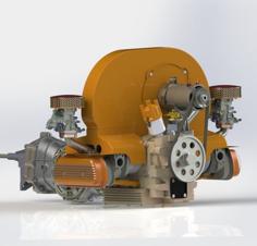 VW Beetle 1978 Engine 3D Printer Model