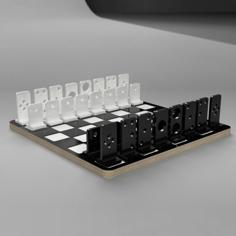 Modern Chess Set 3D Printer Model