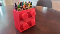 Building-Block Crayon / Pencil Box 3D Printer Model