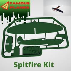 FAMOUS PLANES – Spitfire Kit Card 3D Printer Model