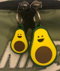 AVOCADO KEYCHAIN CHARM 3D Printer Model