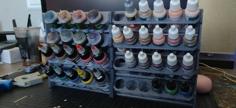 Miniature Paint Shelves 3D Printer Model