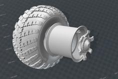 Kraz 255B Wheel 3D Printer Model