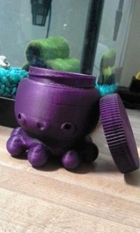 Kawaii Octopus – Threaded Holder/Container 3D Printer Model