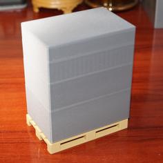 Container Box, 80x120x40mm, V2, Pallet Size, Stackable. 3D Printer Model