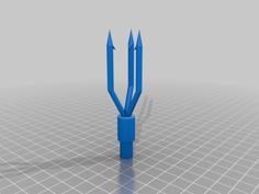 Spear Tip Trident With 6mm Standard Thread 3D Printer Model