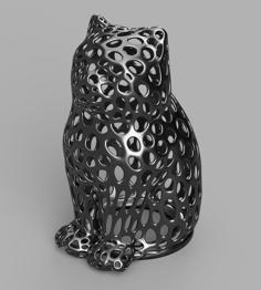 LASER CAT – Voronoi Tealight Lantern 3D Printer Model