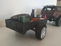 Trailer For WPL C24 Hilux Or C54 Toyota Land Cruiser 3D Printer Model