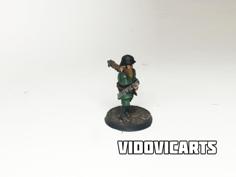 WW2 German Infantry 28mm (Heroic Pose) 3D Printer Model