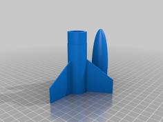 Model Rocket Fin Can & Nose Cone (BT50) V1 3D Printer Model