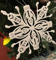 Doctor Who & Silence Snowflake Ornament 3D Printer Model