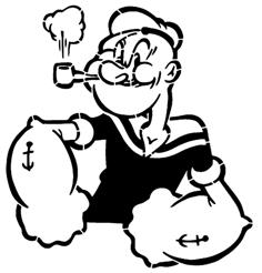 Popeye Stencil 5 3D Printer Model