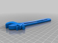 Fully Assembled 3D Printable Wrench With Level And Bit Storage. 3D Printer Model