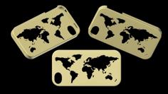 Worldwide Map Iphone4 Case 3D Printer Model