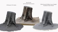 3D Scanned Tree Stump For Tabletop Scatter Terrain 3D Printer Model