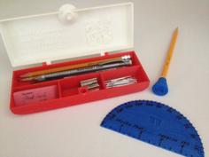 Customizable Locking Pencil Box Set 3D Printer Model