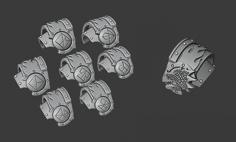 Flamedragons Shoulderpads 3D Printer Model