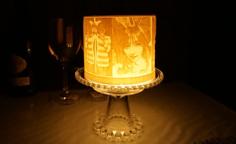 Customizable Cylinder Lithophane Lamp 3D Printer Model