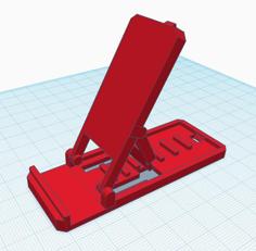 Folding Cell Phone Easel Stand 3D Printer Model