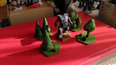 Trees With Hex Bases For American Mecha Tabletop Game 3D Printer Model