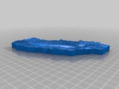 California Topographic Map 3D Printer Model