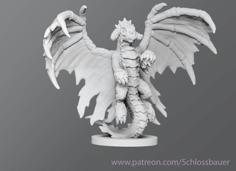 Black Dragon Wyrmling 3D Printer Model