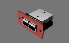 Panel Mount For Anderson SB 50 Flush Mount 3D Printer Model