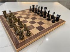 Weighted WireFrame Chess Set 3D Printer Model