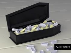 Vampire Coffin Candy Box For Halloween 3D Printer Model