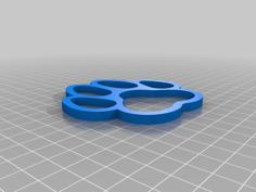 Dog Paw Ornament 3D Printer Model