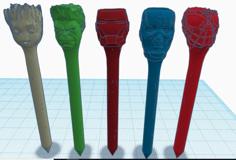 Avengers Golf Tees 3D Printer Model