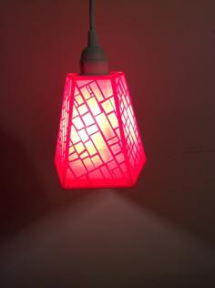 Pendant Lamp Shade – Square Pattern 3D Printer Model