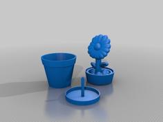 Nested Flower Pot Stash Box 3 3D Printer Model